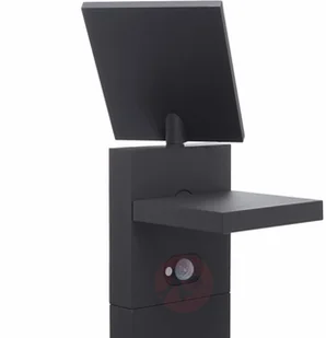 Lampenwelt com Solarny słupek ogrodowy LED Silvan, czujnik, 60 cm - Lampy ogrodowe - miniaturka - grafika 5