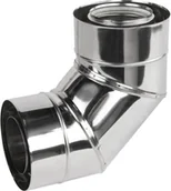 Kominy i akcesoria - Kratki.pl Kolano koncentryczne 90° fi 130/200 KG130/200/90 - miniaturka - grafika 1