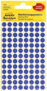 Avery Zweckform Etykiety Zweckform Usuwalne Kółka Do Zaznaczania Niebieskie 416 Etykiet 8 ZW268-1 - Etykiety do drukarek - miniaturka - grafika 2