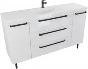 Szafki łazienkowe - Furni Szafka Umywalkowa Stojąca ATHOS 140 cm D - Uchwyt Czarny Mat ATH UM ST 140 D UC - miniaturka - grafika 1