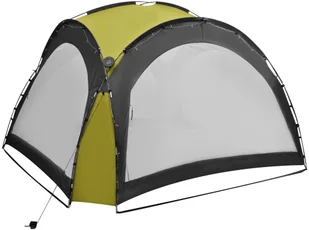 vidaXL Namiot imprezowy z LED i 4 ściankami, 3,6x3,6x2,3 m, zielony - Altany ogrodowe - miniaturka - grafika 5