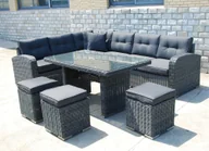 Meble ogrodowe - Rojaplast MONTREAL zestaw ANTRACYT - miniaturka - grafika 1