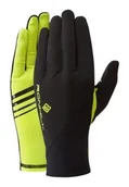 Rękawiczki sportowe męskie - RONHILL RONHILL rękawiczki do biegania WIND-BLOCK GLOVE czarno-żółte - miniaturka - grafika 1
