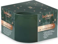 Świece - Bolsius świeca zapachowa True Glow Winter Woods 9 cm szkło/wosk zielony twm_950112 - miniaturka - grafika 1