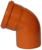 Łączniki, trójniki, kształtki - Pipelife Kolano kanalizacyjne 67° 160 mm pomarańczowe 3496101650 - miniaturka - grafika 1