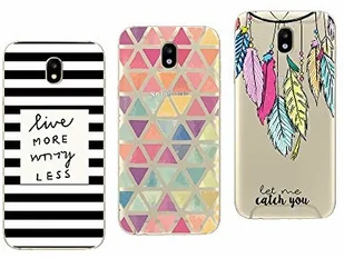 Samsung Novago Novago Opakowanie 3 etui ochronne kompatybilne z Galaxy J5 2017 (J530) z miękkiego i wytrzymałego żelu, odporne na uderzenia, z wysokiej jakości nadrukiem (x3, wielokolorowe) J52017TPU - Etui i futerały do telefonów - miniaturka - grafika 4