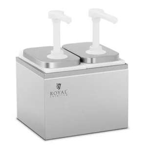 Royal Catering PODWÓJNY DYSPENSER DO SOSÓW Z POMPKĄ 2X2L 10011449 RCDI-4L 10011449 RCDI-4L - Wyposażenie lokali gastronomicznych - miniaturka - grafika 2
