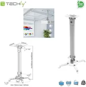Uchwyty do projektorów - Techly Ramię do projektora 55-90 cm sufitowe srebrne ICA-PM 18M 309661 - miniaturka - grafika 1