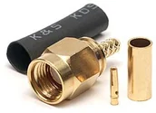 Złącza, przejściówki, adaptery - brak danych Złącze RP-SMA/m zaciskane na RG17 - miniaturka - grafika 1