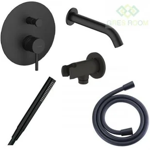 Oltens Zestaw Oltens Molle zestaw wannowo-prysznicowy podtynkowy czarny mat 36602300 - Zestawy prysznicowe - miniaturka - grafika 2