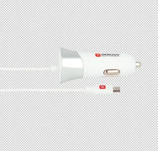 Skross ŁADOWARKA SAMOCHODOWA ZAPALNICZKA 12V/24V->1XUSB 5V 1A NA KABLU MICRO USB BIAŁA 2.900617 - Ładowarki samochodowe - miniaturka - grafika 3