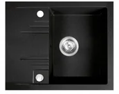 Zlewozmywaki - Ferro MEZZO II zlewozmywak granitowy 1-kom 48/58 GrafitShine DRGM48/58HA DRGM48/58HA - miniaturka - grafika 1