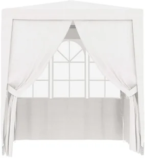 vidaXL Namiot imprezowy ze ściankami, 2,5x2,5 m, biały, 90 g/m - Pawilony ogrodowe - miniaturka - grafika 5