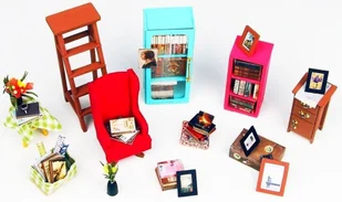 Robotime Technology (Suzhou) CO.,LTD. Składany Malowany Model Mini Biblioteka DG102 - Puzzle - miniaturka - grafika 12