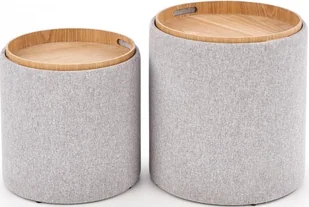 Halmar Zestaw puf AVIKO Halmar Szary V-CH-AVIKO-PUFA - Pufy i podnóżki - miniaturka - grafika 2