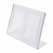 Akcesoria do reklamy - Stojak informacyjny typu L A4 poziomo plexi odlewany LA4L - miniaturka - grafika 1