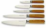 Noże kuchenne - ECHTWERK Echtwerk zestaw noży ze stali damasceńskiej VG-10, nóż kuchenny, drewniany uchwyt, brązowy/srebrny - miniaturka - grafika 1