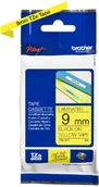 Etykiety do drukarek - Brother Taśma TZe-621 nadruk czarny na żółtym tle 9mm x 8m - miniaturka - grafika 1