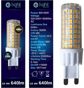 Eko-Light Żarówka LED EKZA336 G9 8W ciepła - Żarówki LED - miniaturka - grafika 2