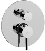 Baterie podtynkowe - Paffoni Bateria podtynkowa 3-drożna z przełącznikiem mechanicznym STICK stal szczotkowana Rubinetterie SK019ST - miniaturka - grafika 1