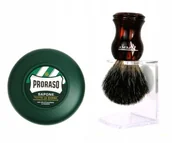 Pędzle do golenia - Pędzel Do Golenia Ze Stojakiem Włosie Borsuk 100% - miniaturka - grafika 1