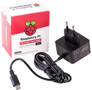 Raspberry USB C Charger (3A) - Black RPI4 PSU EU BLACK BULK - Ładowarki do telefonów - miniaturka - grafika 2