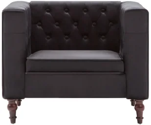 vidaXL Fotel tapicerowany aksamitem, 86 x 67 x 71 cm, czarny - Fotele - miniaturka - grafika 4