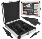 Klucze i nasadki - VERKE PREMIUM WIERTŁA STOPNIOWE STOŻKOWE SPIRALNE 3 SZTUKI VERKE V05052 V05052 - miniaturka - grafika 1