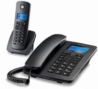 Telefonia VoIP - Motorola Telefon Stacjonarny Motorola C4201 Combo DECT (2 pcs) Czarny S0224077 - miniaturka - grafika 1