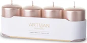 Świece - Art Pol Pol Pl Świeca 4-Pack Metalic Rose Gold 134792 - miniaturka - grafika 1