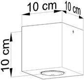 Lampy sufitowe - Euluna Lampa sufitowa Ara jako kostka z drewna - miniaturka - grafika 1