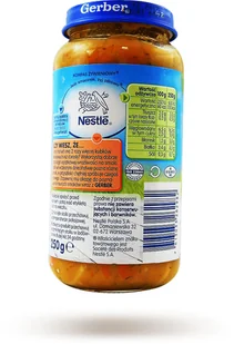 Gerber Obiadek - Rybka z marchewką, groszkiem i kluseczkami 250 g - Dania dla dzieci - miniaturka - grafika 3