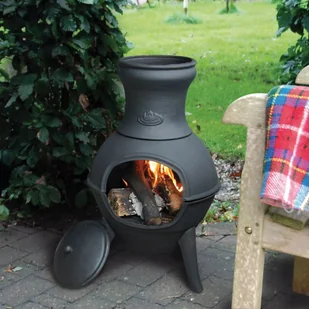 Esschert Design Esschert Design Kominek, żeliwo, 70 cm, czarny, FF109 FF109 - Wkłady kominkowe - miniaturka - grafika 3