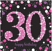 Kinder party - AMSCAN 9900595 serwetki do 30. urodziny, 33 cm 9900595 - miniaturka - grafika 1