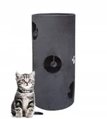 Drapaki dla kotów - Tuba Drapak Dla Kota 78CM Siwa Wieża Legowisko - miniaturka - grafika 1