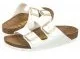 Klapki i japonki damskie - Birkenstock Klapki Arizona Patent White 1005294 (BK52-b) para 37:2|38:2|39:2|40:1|41:1| - miniaturka - grafika 1