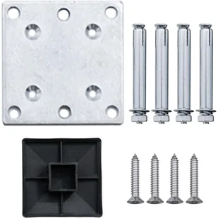 vidaxl Ogrodzenie WPC, 2 panele kwadratowe, 1 skośny, 446x186cm, szare 3053234 - Ogrodzenia - miniaturka - grafika 12