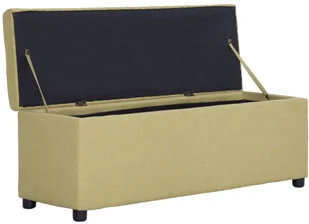 vidaXL Ławka ze schowkiem, 116 cm, zielona, poliester vidaXL - Ławki do przedpokoju - miniaturka - grafika 6