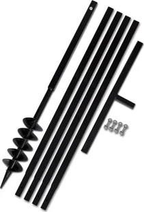 vidaXL vidaXL Świder glebowy z uchwytem, 100 mm, rurą przedłużającą, 5 m, stal - Świdry do ziemi - miniaturka - grafika 2