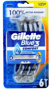 Gillette Procter & Gamble Blue3 Comfort Jednorazowa maszynka do golenia dla mężczyzn 6 sztuk - Maszynki do golenia i wkłady - miniaturka - grafika 11