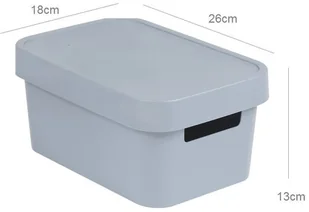 Curver Pojemnik z przykrywką Infinity, szary, 4,5 l - Pojemniki na zabawki - miniaturka - grafika 3