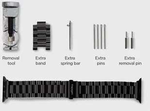 Spigen Pasek Band Modern Fit Apple Watch 44 S4 / 42mm S1-3, czarny 8809613768824 - Akcesoria do smartwatchy - miniaturka - grafika 11