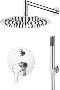 Deante Arnika Zestaw prysznicowy podtynkowy z deszczownicą chrom NAC09QP - Zestawy prysznicowe - miniaturka - grafika 2