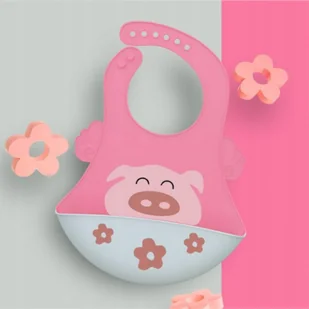 LUXMA Śliniak śliniaczek silikonowy kieszonka SD583Ś SD583Ś - Śliniaki i fartuszki - miniaturka - grafika 3