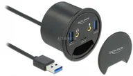 Huby USB - Delock 62794 huby i koncentratory USB 3.2 Gen 1 (3.1 Gen 1) Type-A 5000 Mbit/s Czarny, Hub USB - miniaturka - grafika 1