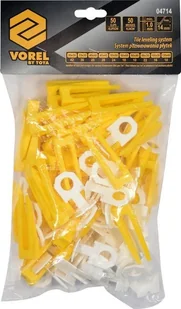 Vorel System do poziomowania płytek 1,0mm 50szt klinów i 50szt klipsów - Narzędzia glazurnicze - miniaturka - grafika 4