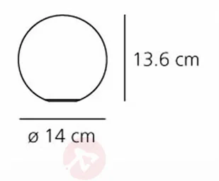 Artemide Dioscuri lampa stołowa kula, 14 cm - Lampy stojące - miniaturka - grafika 3