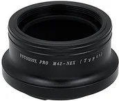 Tulejki, adaptery, redukcje do aparatów - Fotodiox Pro Lens Mount Adapter, M42 Screw Mount Lenses (42 mm X1 Thread Mount) to E-Mount Mirrorless camera adapter for Alpha E-Mount Camera bodies (APS-C i Full Frame wyszukiwania AS apara 10LA-M42- - miniaturka - grafika 1