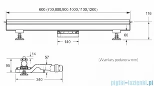 Schedpol Schedline odpływ liniowy z maskownicą thin line 70x1,2cm SOL-70012 | - Syfony - miniaturka - grafika 2