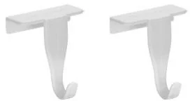 Tescoma Wieszaki haczyki na drzwi białe 2 szt. - Wieszaki łazienkowe - miniaturka - grafika 2